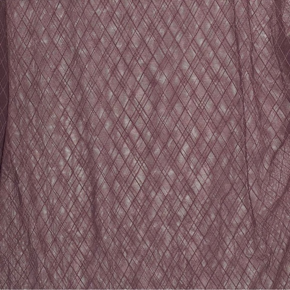 RW&Co. Purple Sheer Puffy Sleeved Long Sleeve Top Blouse Large - Picture 2 of 15